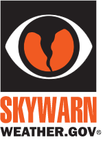 Skywarn Logo featuring an Eye and the text "Skywarn, Weather.gov"