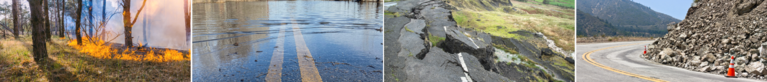 Photos of Natural Hazards; Fire, Flood, Subsidence, and Rock Fall