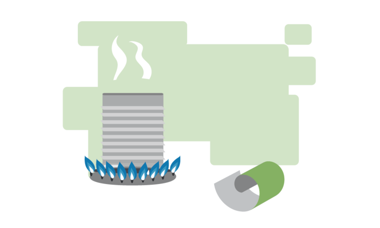 Illustration of heating canned food directly in the can after opening the can
